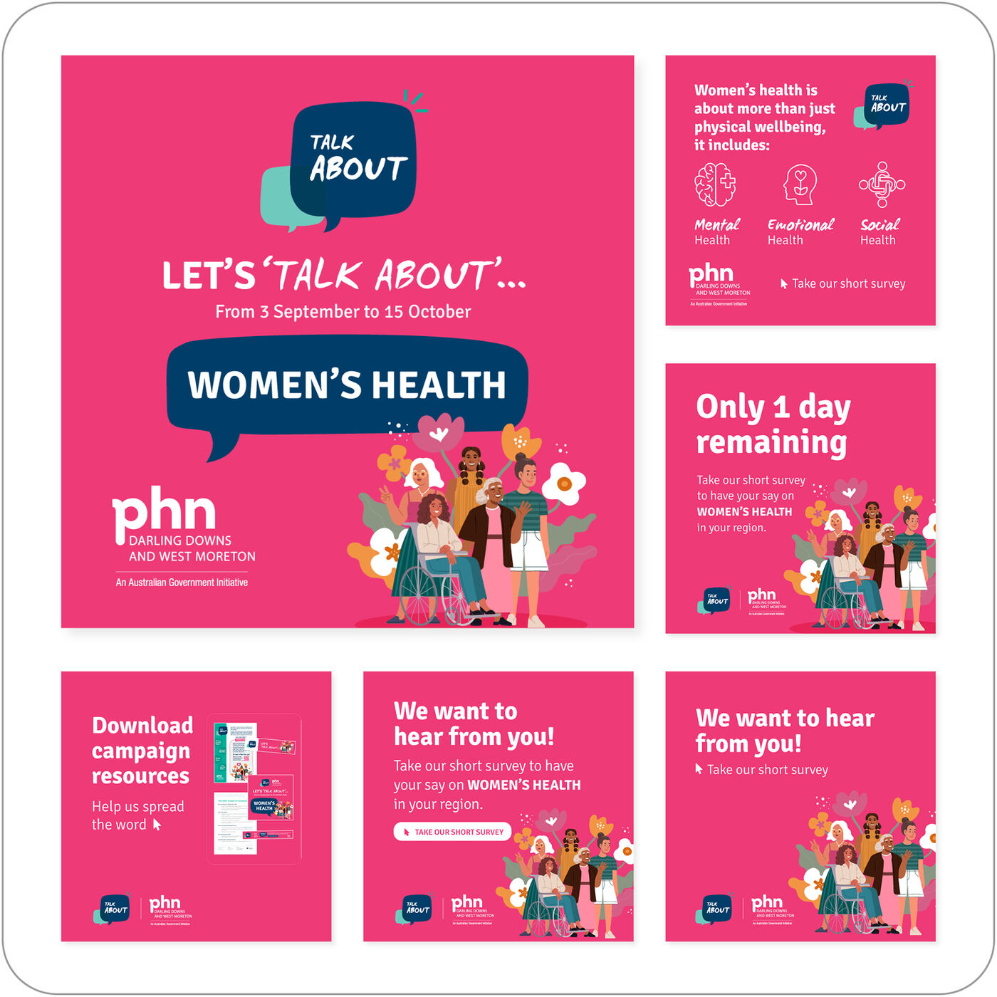 Women's Health Social Media Tiles