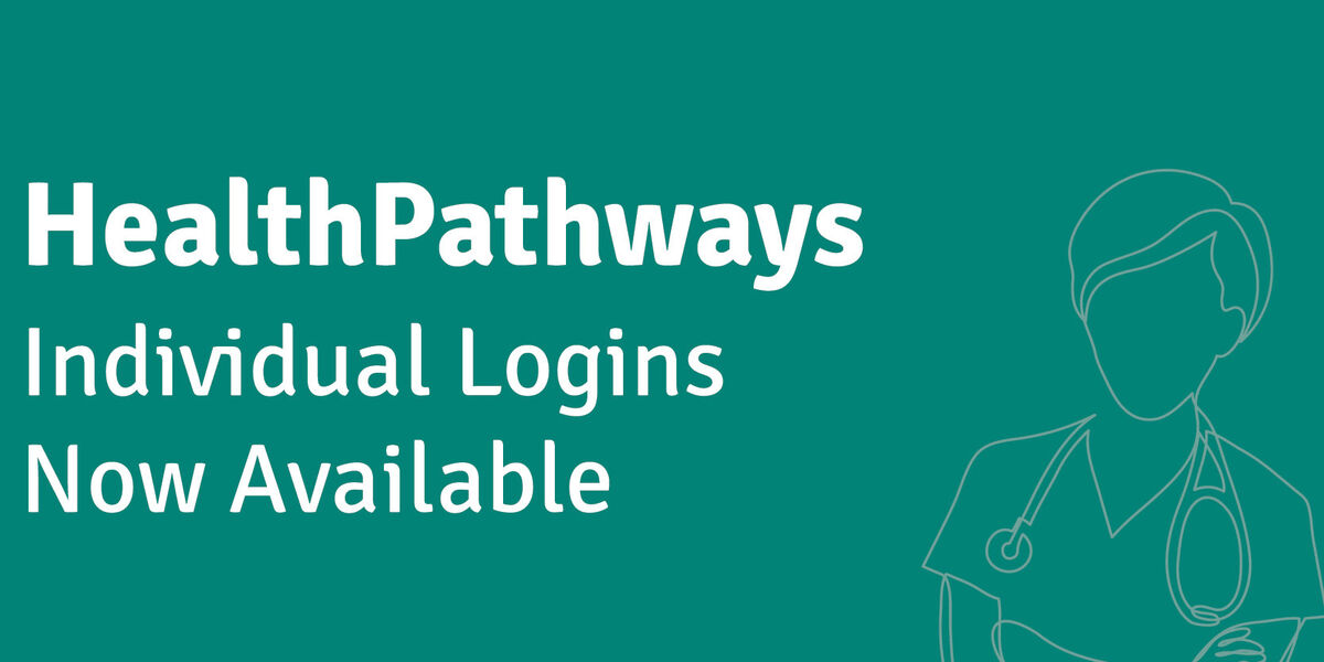 Individual HealthPathways logins are now available Image