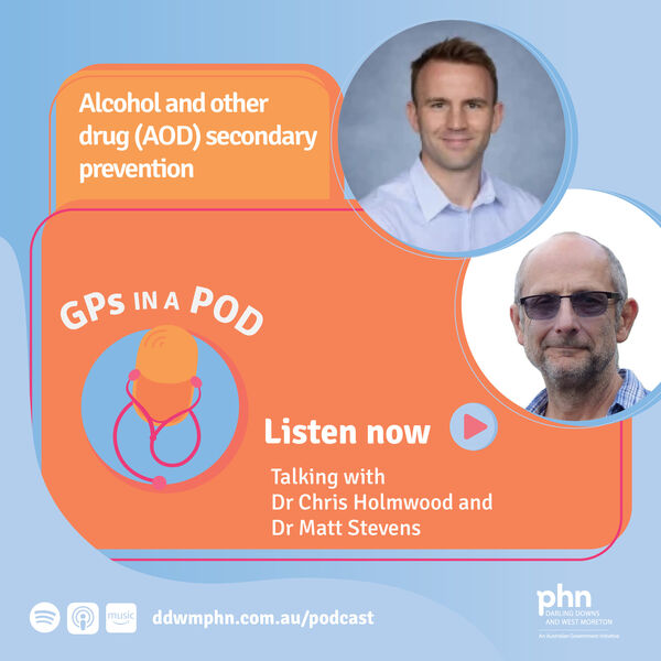Episode 57: Alcohol and other drug (AOD) secondary prevention - with Dr Matthew Stevens and Dr Chris Holmwood Image