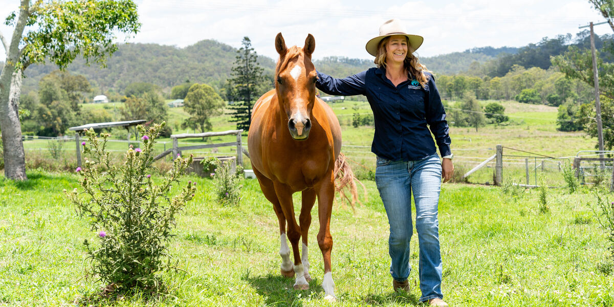Woman and horse Scenic Rim