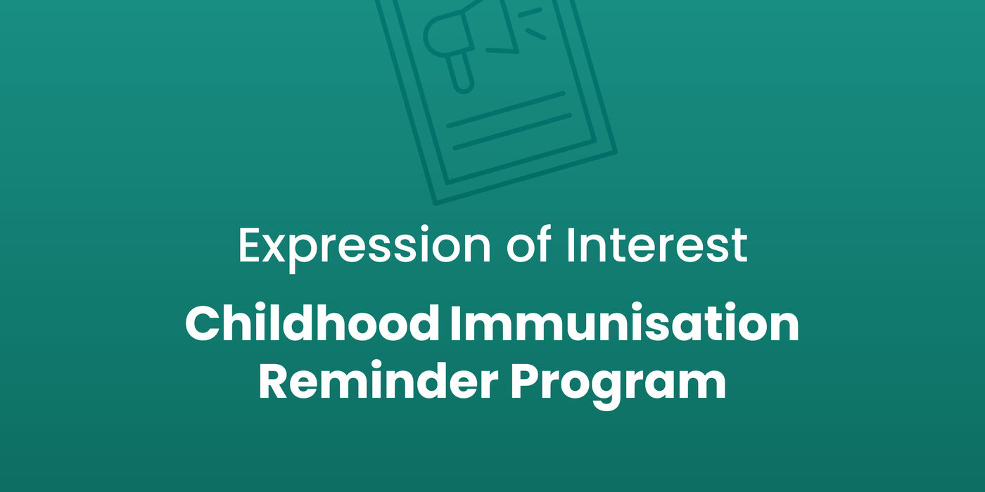 Expression of Interest: Childhood Immunisation Reminder Program Image