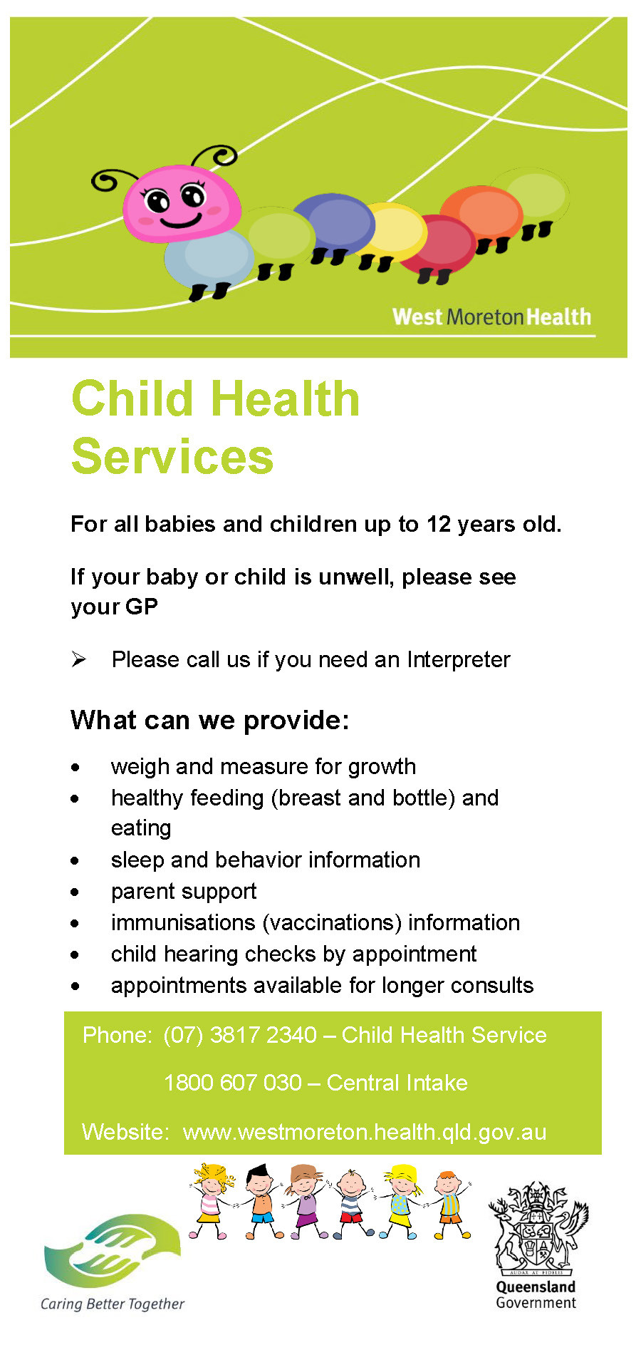 Child health service flyer Page 1